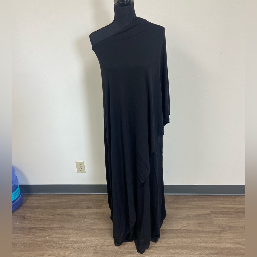 HALSTON IV ONE SHOULDER JERSEY DRESS